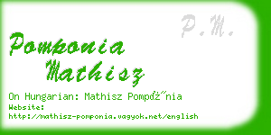 pomponia mathisz business card